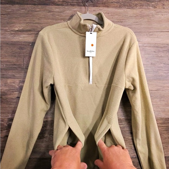 Goodfellow & Co Men's Tan Zip-Up Sweater - Picture 3 of 8